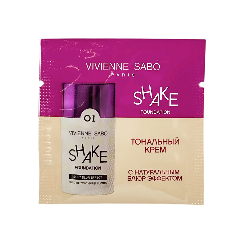 Vivienne Sabo: Тональный крем с натуральным блюр эффектом SHAKE FOUNDATION, тон 01