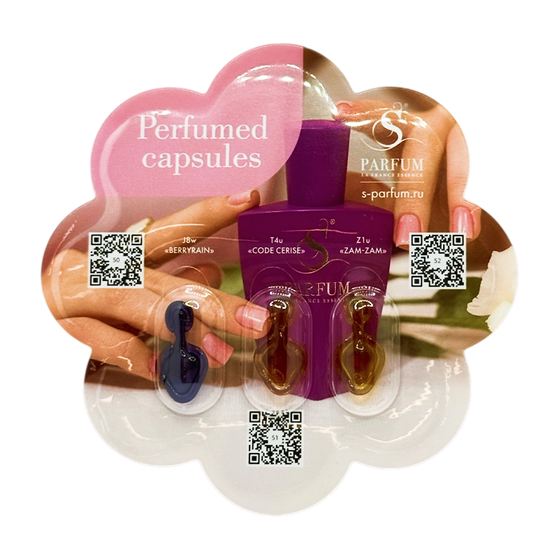 S parfum: Парфюмированные капсулы с ароматом: Berryrain, Code Cerise, Zam-Zam