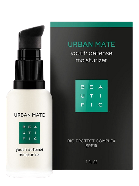 Beautific: Дневной крем-флюид против первых признаков старения с комплексом anti-pollution и SPF15 Urban Mate