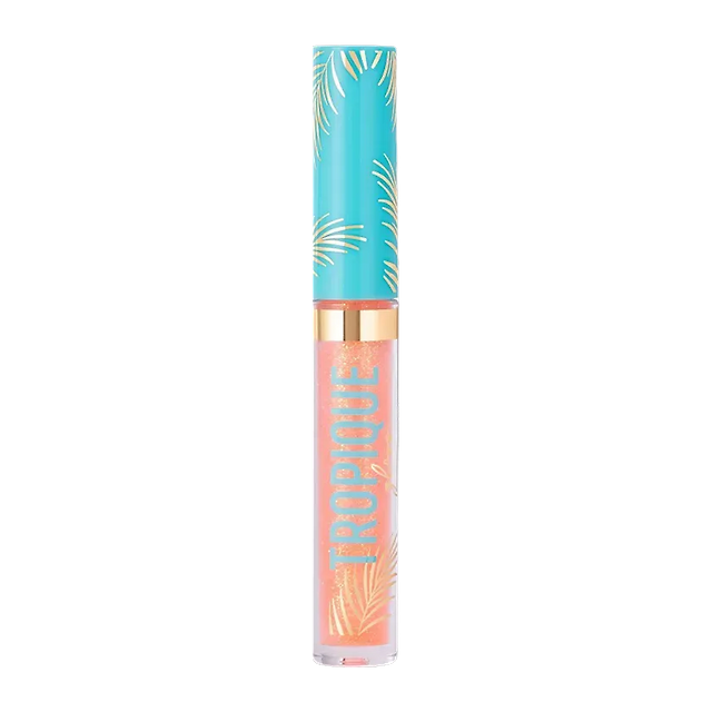 Vivienne Sabo: Блеск для губ TROPIQUE gloss, тон 12, «Персиковый с золотым глиттером»