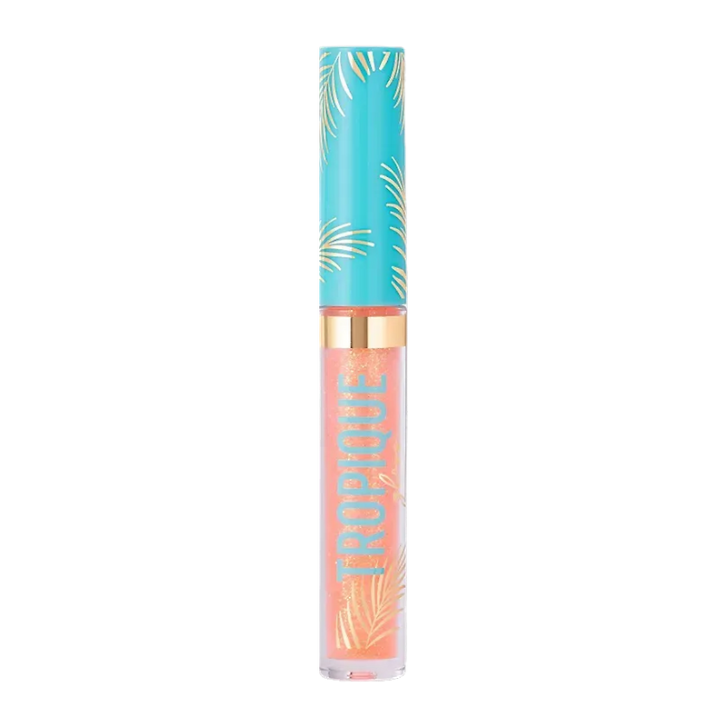 Vivienne Sabo: Блеск для губ TROPIQUE gloss, тон 12, «Персиковый с золотым глиттером»