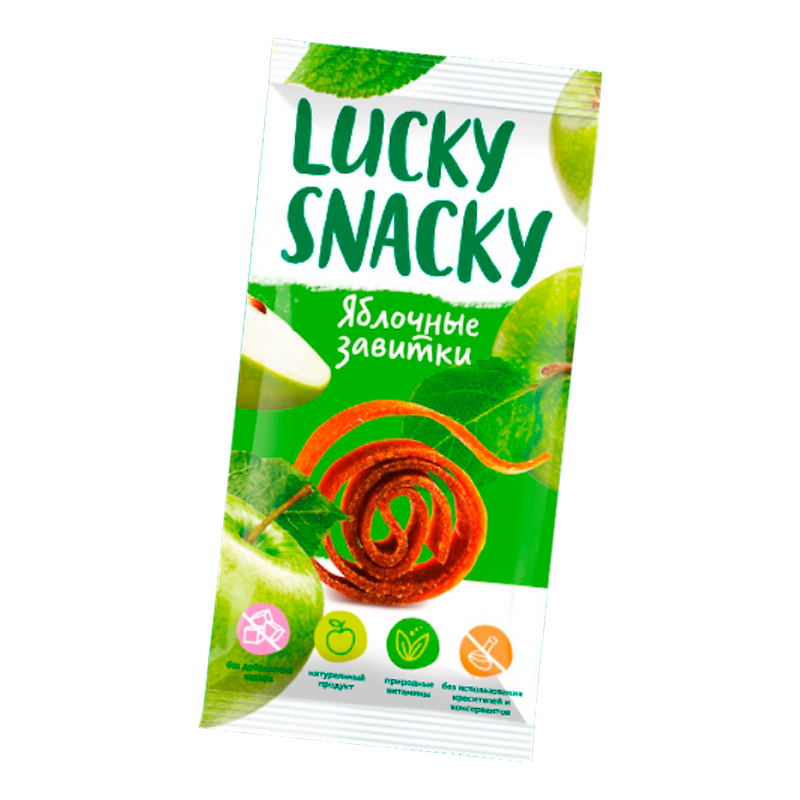 Lucky Snacky: Фруктовые пастилки Яблочные завитки