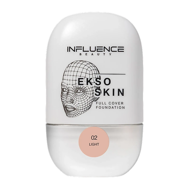 Influence beauty: Тональная основа с высокой степенью покрытия EKSO SKIN, оттенок 02