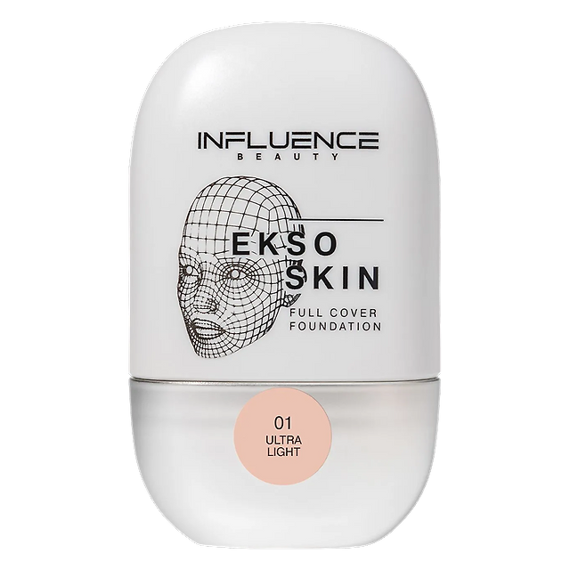 Influence beauty: Тональная основа с высокой степенью покрытия EKSO SKIN, тон 01